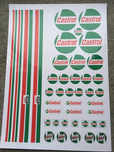 Castrol decals sticker - castrol, sheet