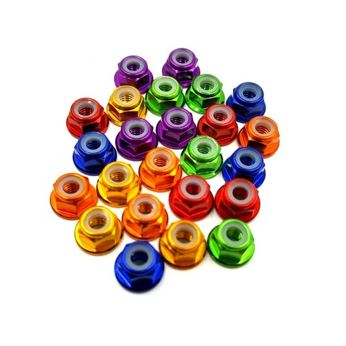 Wheel nuts nyloc anodised - nyloc,